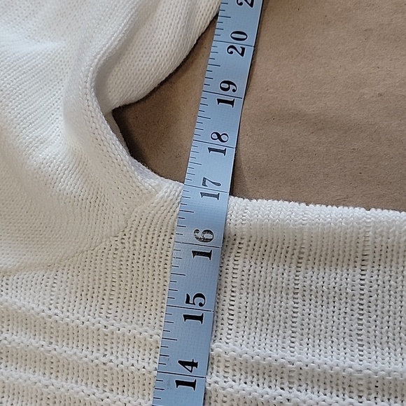 Notations Size M Off-White Flared Long Knit Cardigan, Excellent Condition - Picture 6 of 10